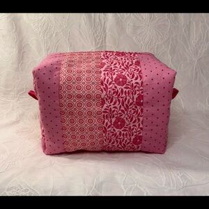 Large boxy makeup bag handmade